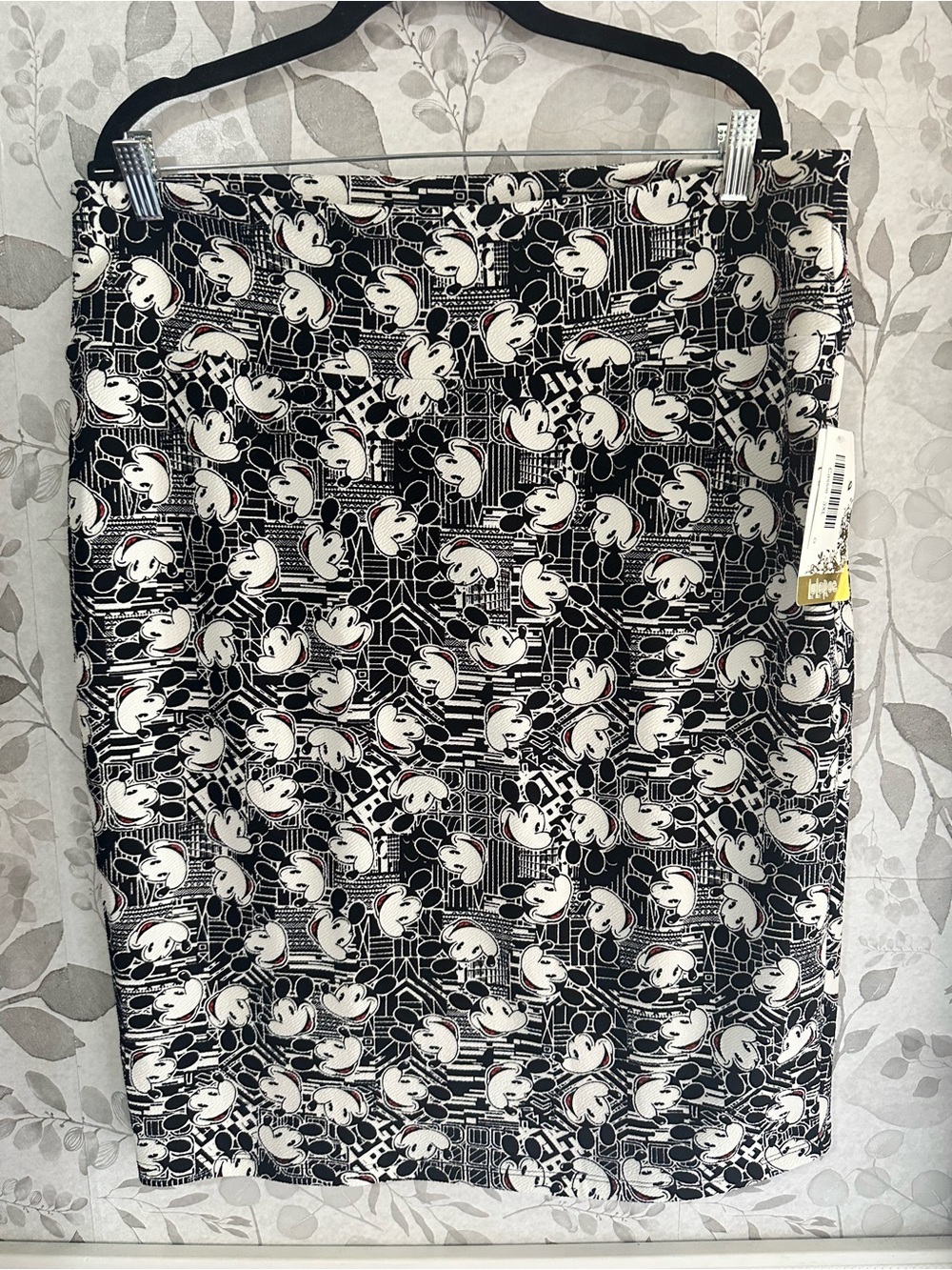 LuLaRoe Black and White Character Print Pencil Skirt